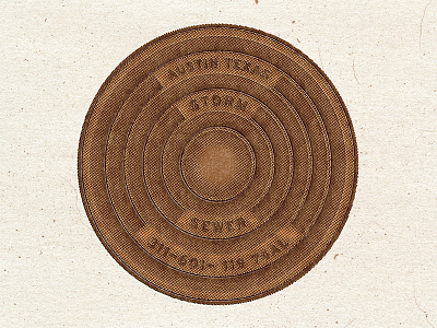 Manhole Cover 001 austin circles cover government illustration manhole metal rust texas vintage