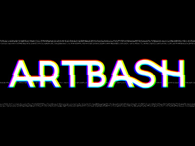 ARTBASH 80s branding broken crt custom lettering logo logotype tv type