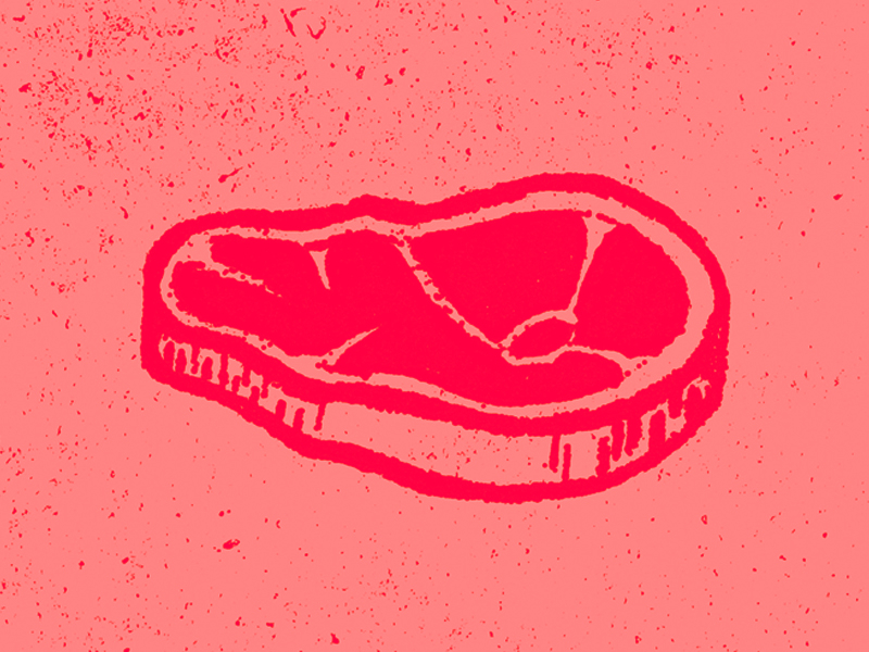 fresh meatz art beef dinner icon illustration meat rad red sadness steak vintage