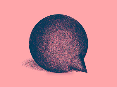 OUCH grit illustration pink q study texture typography