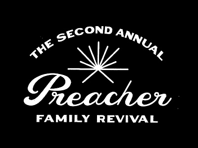 preacher revival shirt austin custom illustration lettering lockup logo preacher shirt type