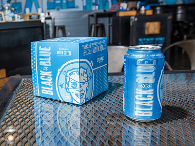 Black & Blue Box Packaging austin blue box branding coffee design drink packaging texas