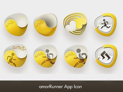 amorRuuner app design exercise heartrate hrv icon runner sport thachi ui