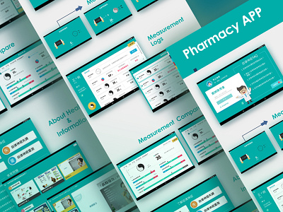 Pharmacy APP app chart design health information login normal pharmacy pie graph ui user account