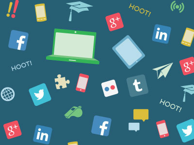 Social Media Pattern icon ipad laptop pattern phone social media