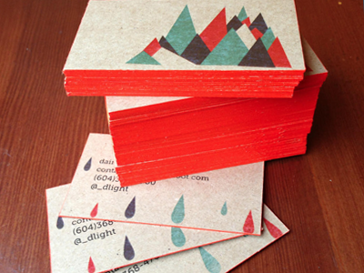 Personal Business Cards business cards geometric mountains museo vancouver