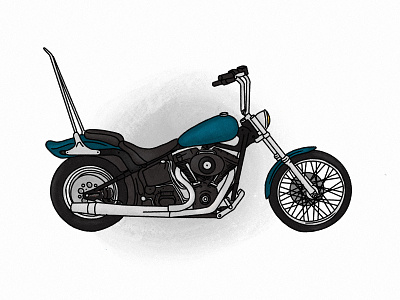 Bertha - 2000 Harley Softail bertha harley harley davidson motorcycle softail teal