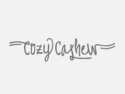 Cozy Cashew Rebound blog cashew cozy food lettering logo vegan