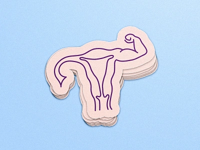 Droplet Stickers - Powerful Ladies female period sticker strong uterus