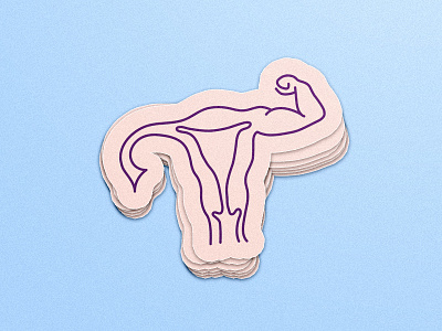Droplet Stickers - Powerful Ladies female period sticker strong uterus