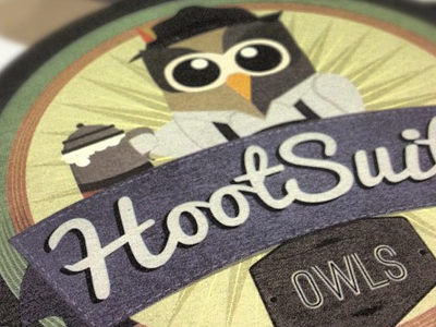 HootSuite Coaster beer coaster hootsuite owl owly