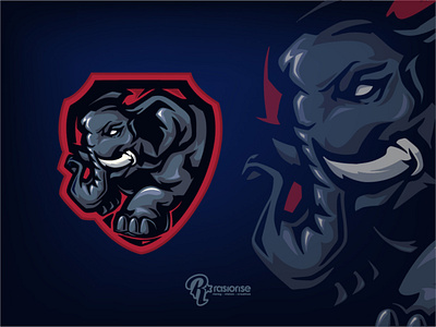 Giant The Elephant mascot logo