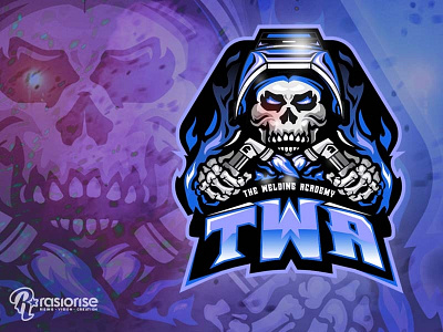 The Welding Academy Mascot Logo esports logo fire department gaming logo illustration logo skull skull logo vector wedding