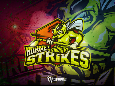 Hornet Strikes Mascot logo