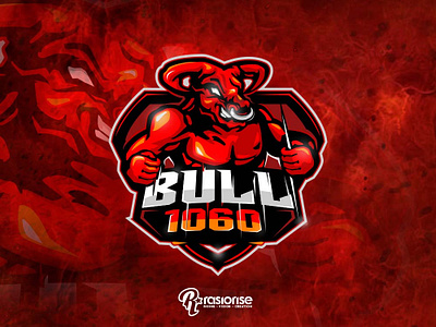 Bull gym mascot logo