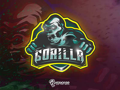 The Gorilla mascot cartoon cartoon art cartoon character cartoon logo design esports logo gaming logo illustration king kong logo mascot logo vector