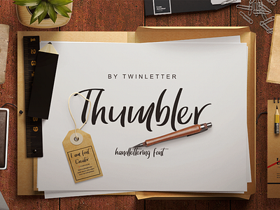 Thumbler business holiday pen san script serif typeface unique