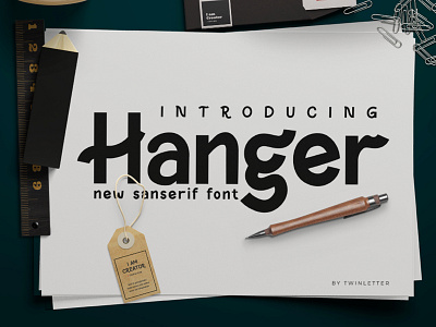 Hanger font business header lettering san san serif serif stylish trendy type typeface