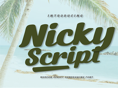 Nicky Script branding cool craft elegant food logotype multilingual professionalisms twinletter typeface unique