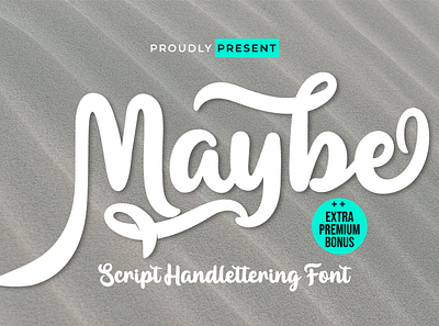 Maybe business food header lettering san serif script stylish trendy type typeface unique