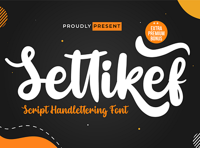 Settikef business food header lettering san serif script stylish trendy type typeface