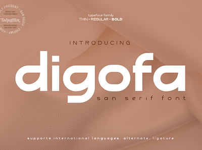 Digofa design header illustration lettering logo san serif script stylish trendy typeface