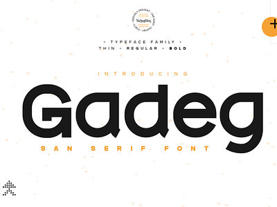 Gadeg design header illustration lettering logo san serif script stylish trendy typeface