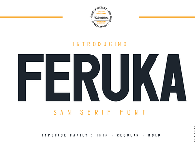 Feruka design header illustration lettering logo san serif script stylish trendy typeface