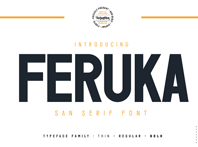 Feruka design header illustration lettering logo san serif script stylish trendy typeface