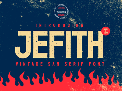 Jefith design header illustration lettering logo san serif script stylish trendy typeface
