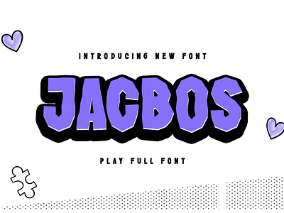 Jacbos design header illustration lettering logo san serif script stylish trendy typeface