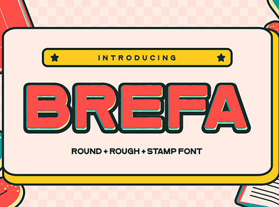 Brefa design header illustration lettering logo san serif script stylish trendy typeface