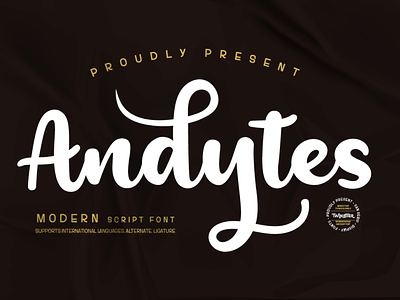 Andesytes design header illustration lettering logo san serif script stylish trendy typeface