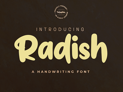 Radish branding design graphic design header illustration lettering logo san serif script stylish trendy typeface