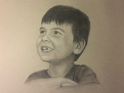 Ged charcoal portrait