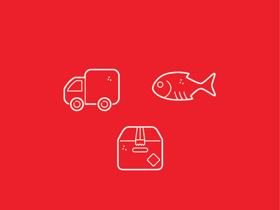 Food delivery icons delivery food iconography package