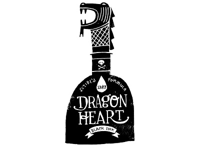 Dragon Heart Black Ink