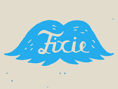 Fixie Moustache bicycle drawing fixie hand lettering illustration logo moustache