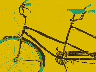 Tandem bicycle drawing grunge illustration tandem texture