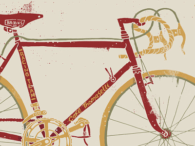 Café Thomaselli Racing Team bike bicycle café thomaselli grunge illustration texture