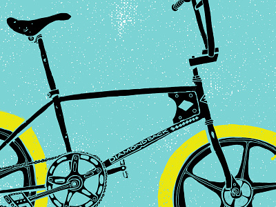 Diamondback bicycle bmx diamondback drawing grunge illustration vintage