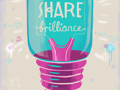 Chase Knowledge Share Brilliance illustration typography