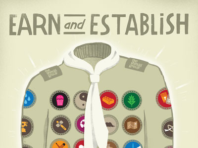 Earn and Establish Respect hand typography illustration typography