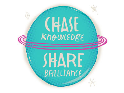 Chase Knowledge Badge hand hand typography illustration lettering typography
