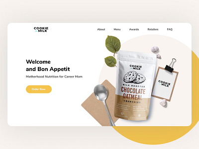 Cookies Product - Hero Website Concept cookies header hero uidesign uiux ux design web web design website