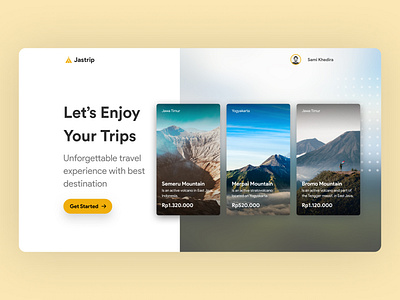 ⛰ Outdoor Trips - Section Web Design Concept