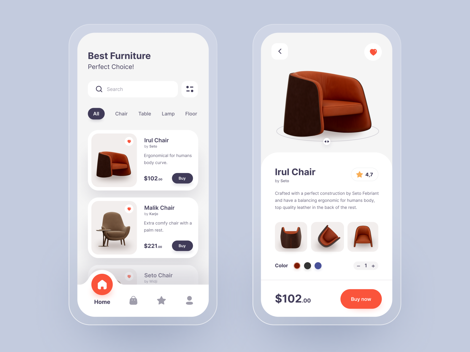 Furniture Shop Mobile Apps by Fauzi Akmal for Keitoto on Dribbble