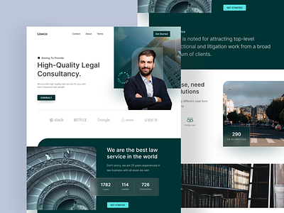 Lawco - Lawyer Service Website Landing Page