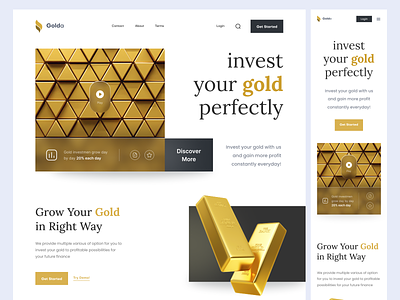 Golda - Gold Investment Service Landing Page