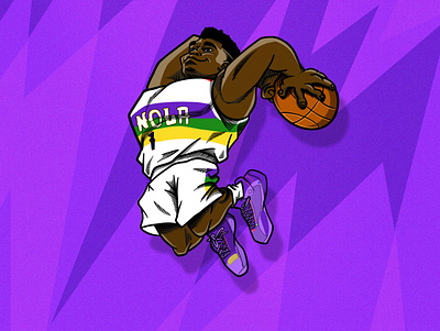 Zion Williamson basketball brand design illustration jordan nba new orleans nike nola pelicans pels sports williamson zion